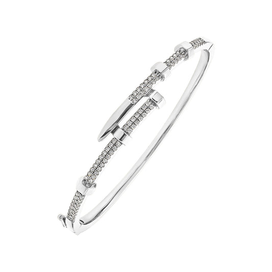 Unique Pave Nail Bangle