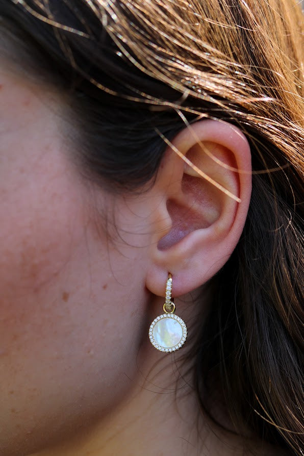 Classic Mother Of Pearl Drop Earrings