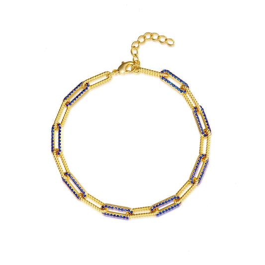 Beaded Stone Link Bracelet