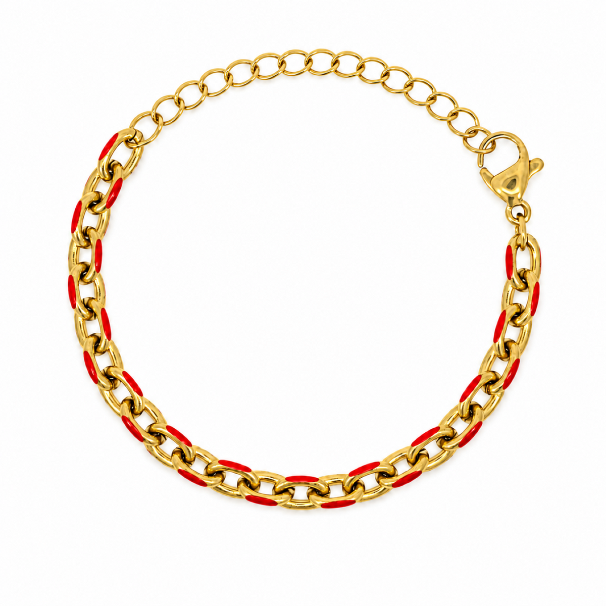Dainty Enamel Link Bracelet