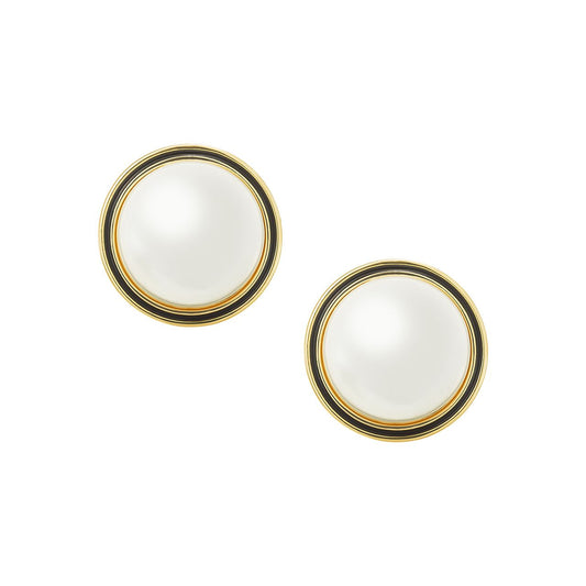 Bold Mobe Pearl Stud Earring