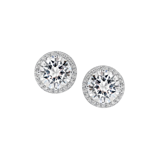 Classic Single Halo Stud Earrings
