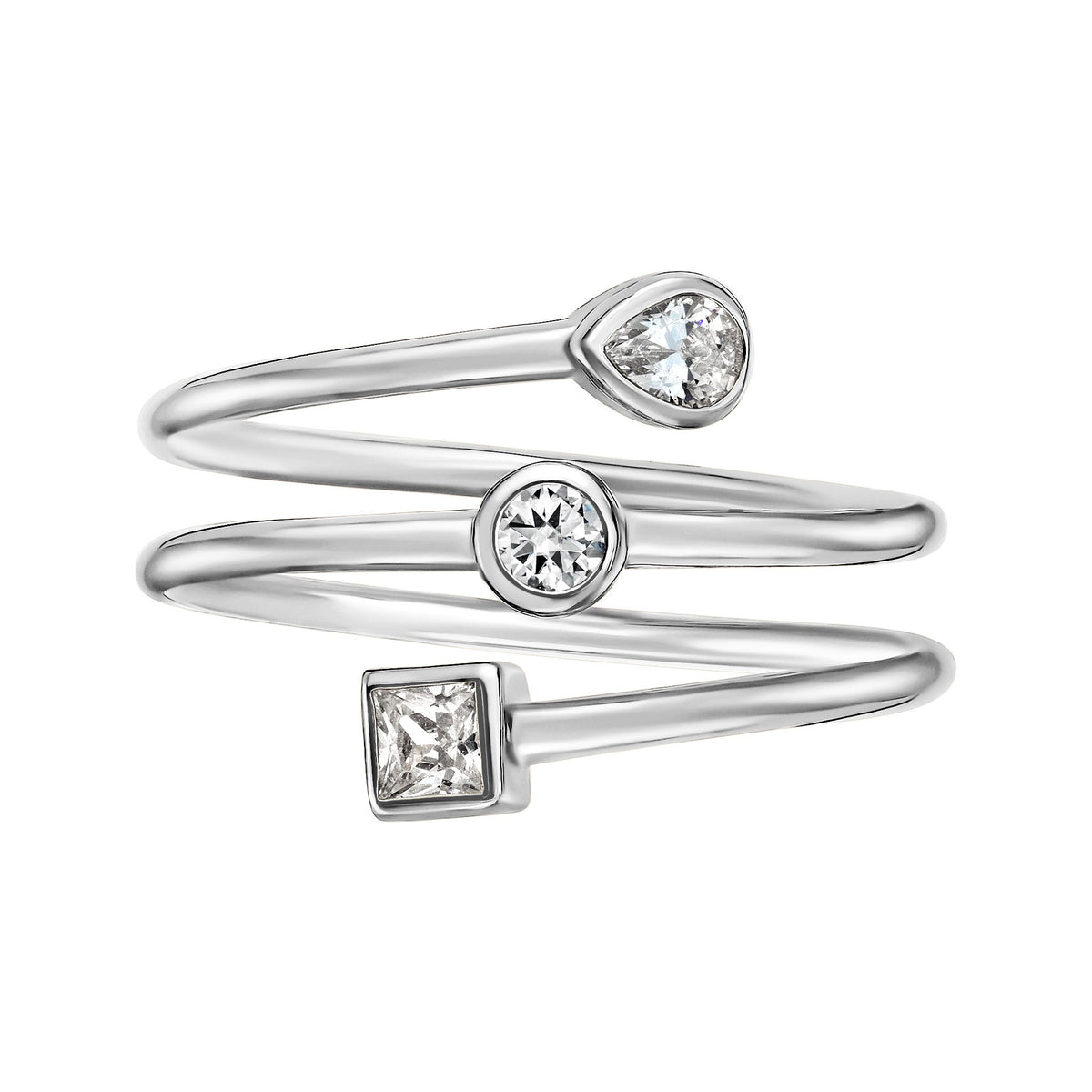 Diagonal Shape Layer Ring