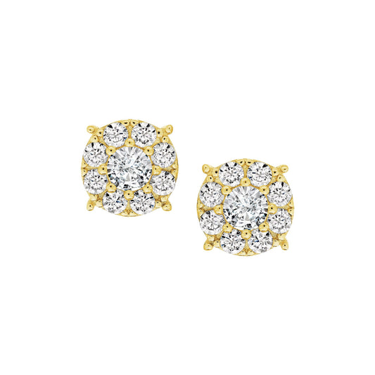 Brilliant Halo Stud Earrings