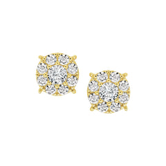 Brilliant Halo Stud Earrings