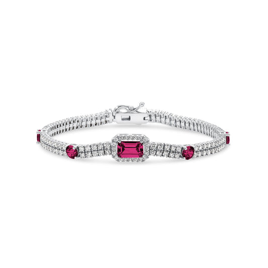 Stacked Colored Tennis Bracelet