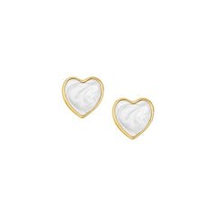 Swirly Enamel Heart Kids Stud Earring