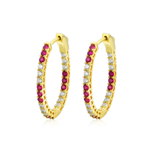 Oval Uniquely Colored Hoops