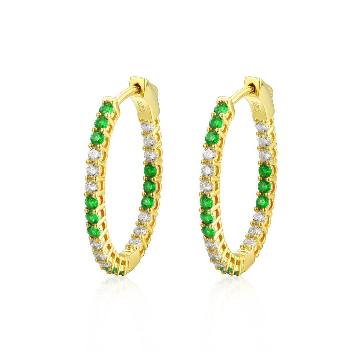 Oval Uniquely Colored Hoops