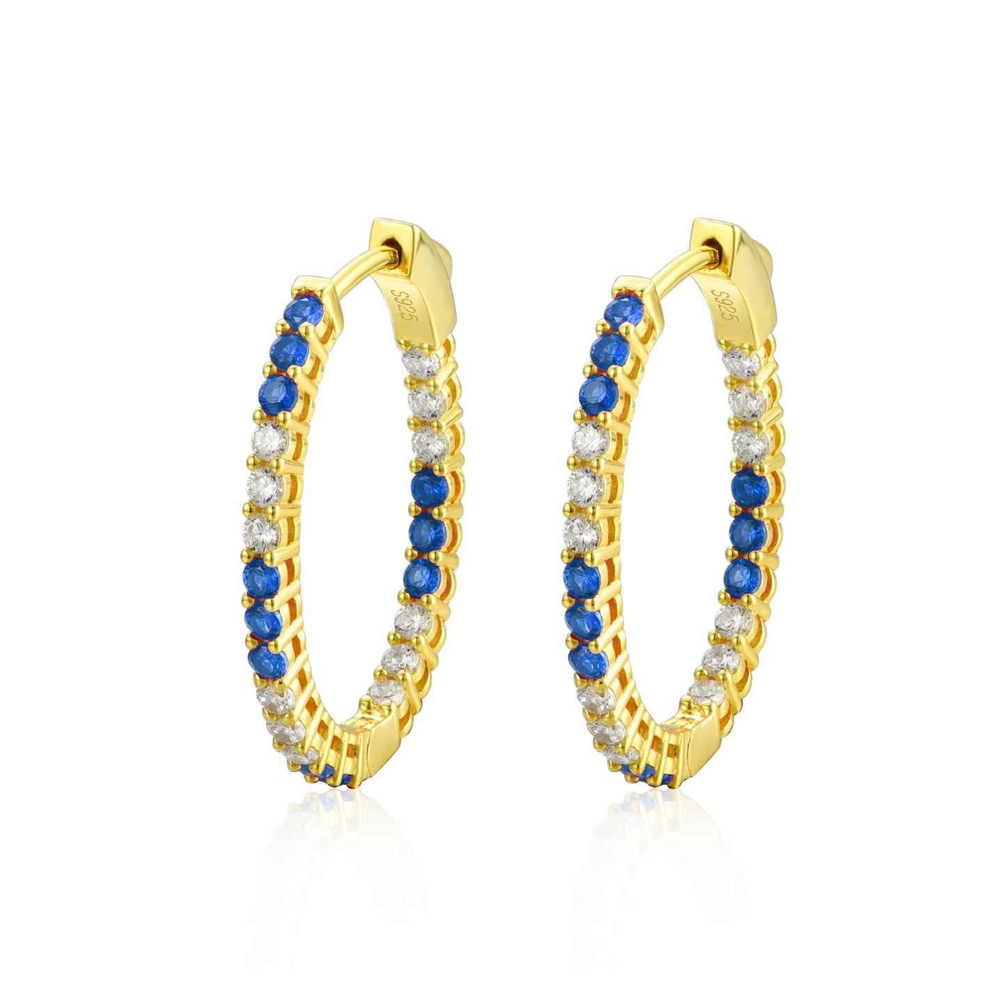 Oval Uniquely Colored Hoops
