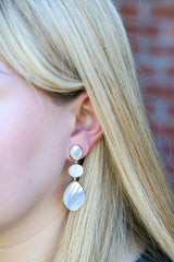 Three-Tier Statement Drop Earrings
