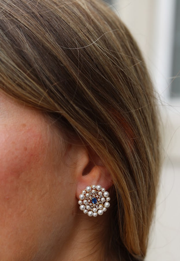 Pop Of Color Pearl Studs