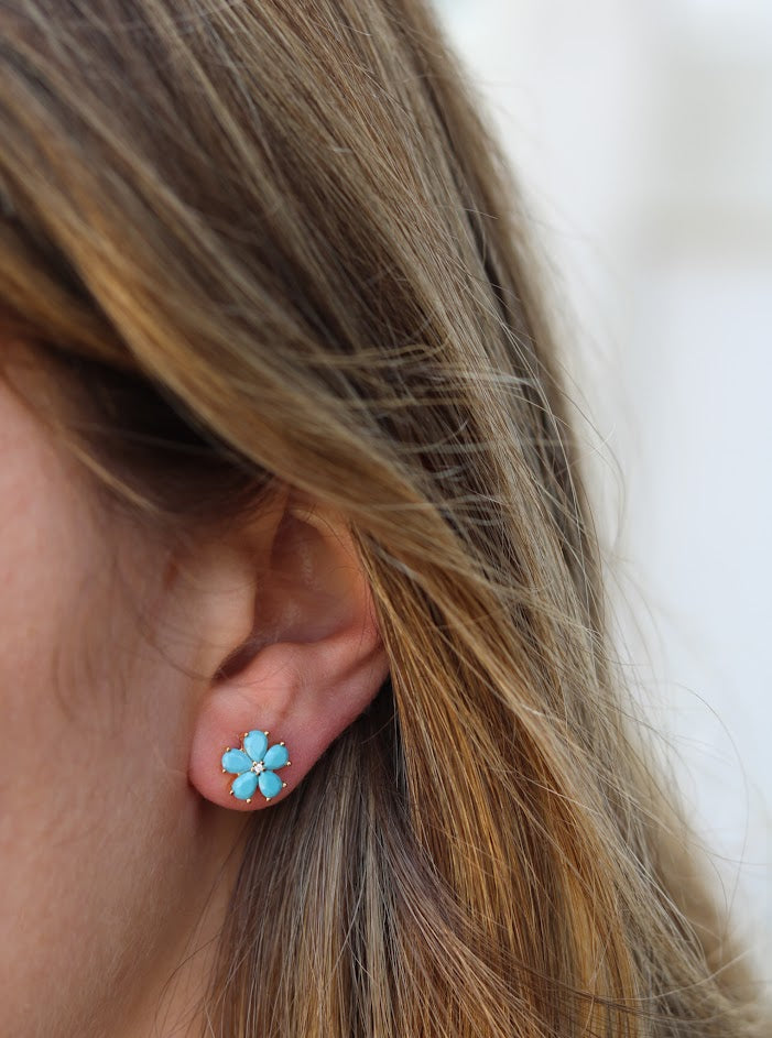 Small Dainty Floral Studs