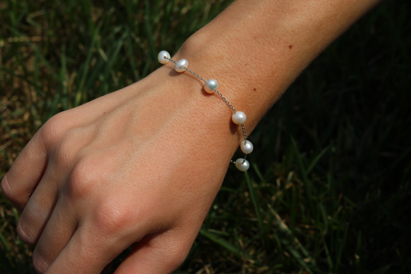 Statement Pearl Dotted Bracelet
