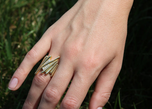 Gold Wide Statement Ring