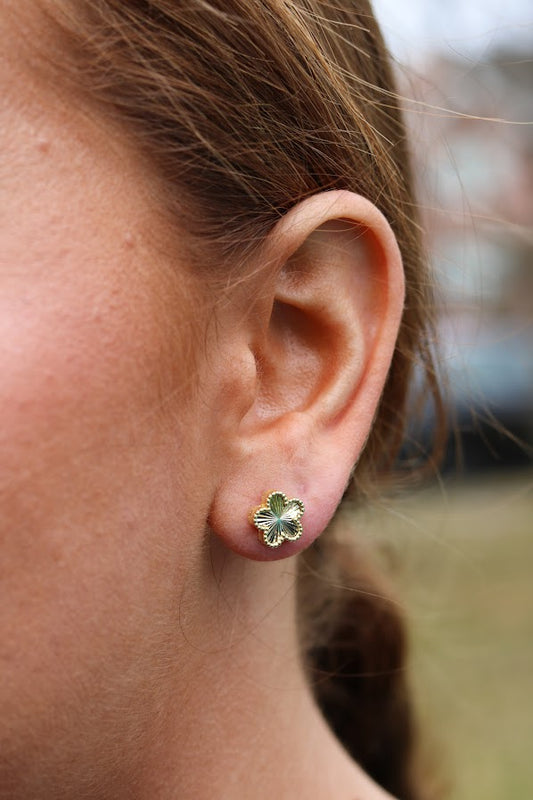 Lined Floral Studs
