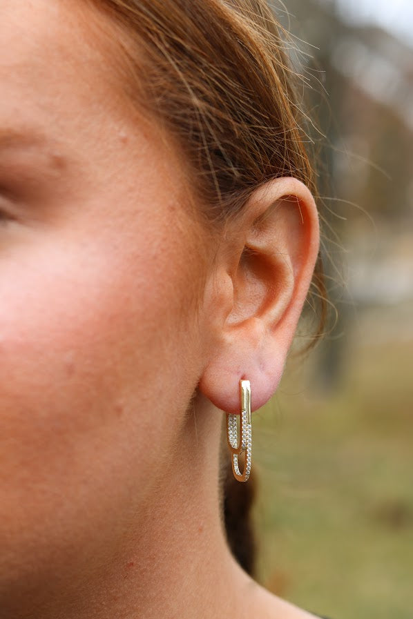 Dainty Double Hoops