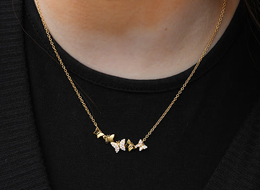 Cluster Of Butterfly Necklace