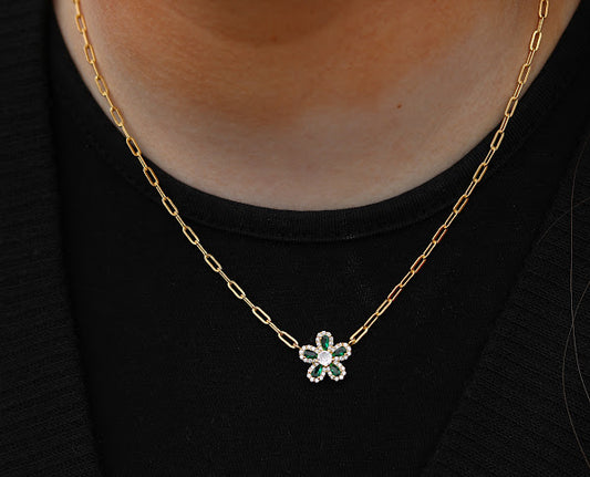 Dainty Floral Link Necklace