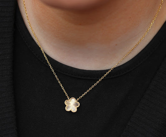 Lined Floral Necklace