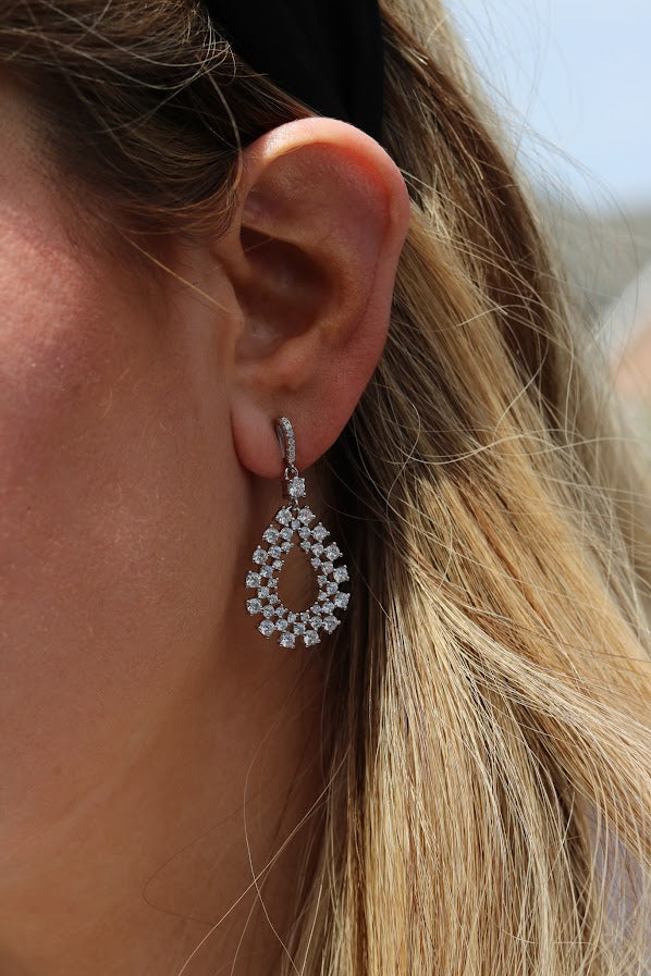 Cluster Teardrop Earrings