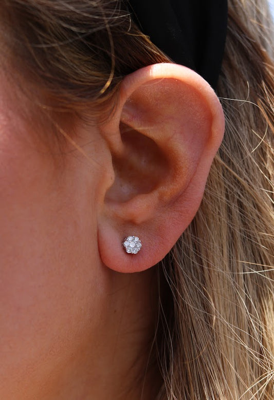 Small Floral Cluster Studs