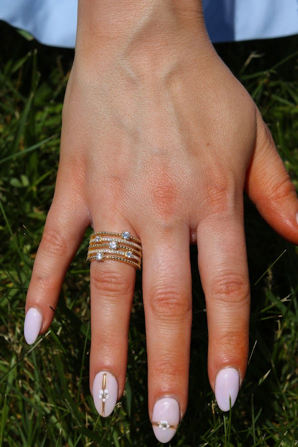 Classic Diamond Stack Ring