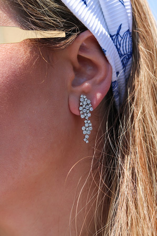 Classical Cluster Drop Earrings