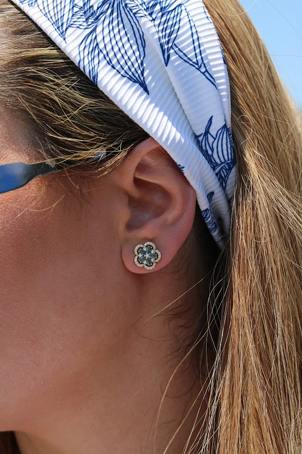 Inner Color Floral Studs