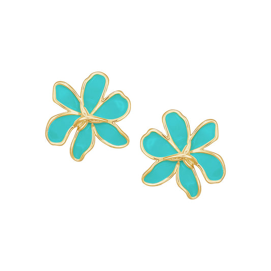 Tropical Flower Stud Earrings