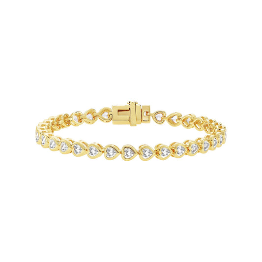 Dainty Heart Bezel Bracelet