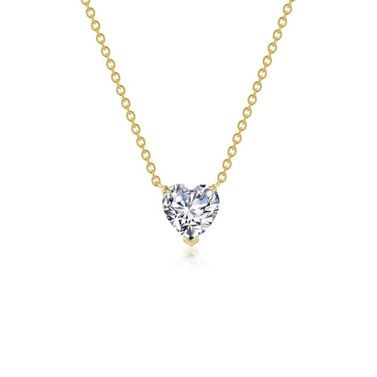 Classic Heart Solitaire Necklace