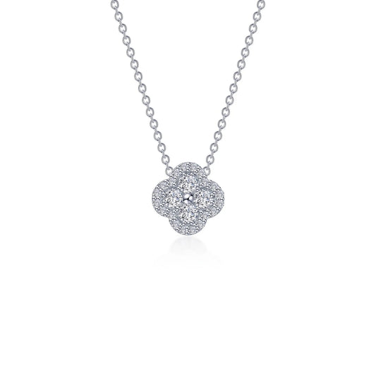 Pave Halo Necklace