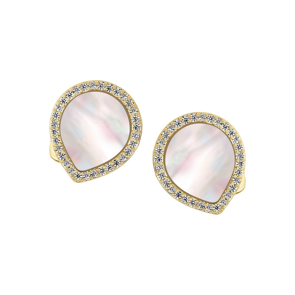 Slipped Pears Mother of Pearl Stud Earring
