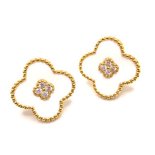 Enamel Clover Studs