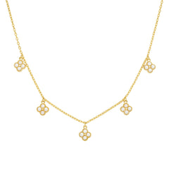 Cluster Pearl Necklace