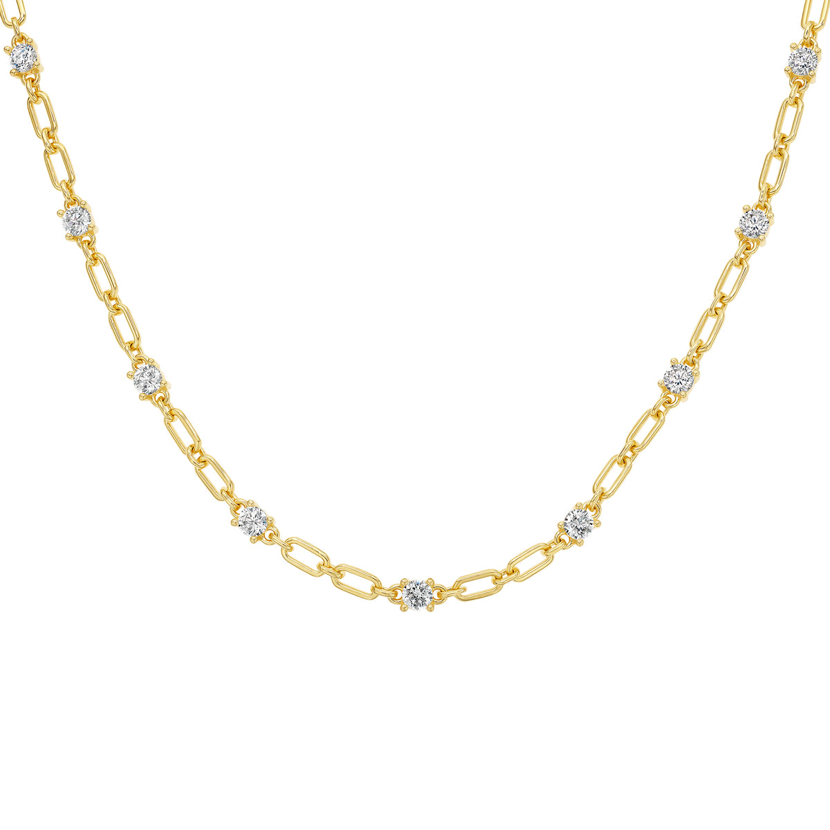 Dainty Link Stone Pop Necklace