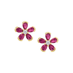 Capped Petals Flower Stud