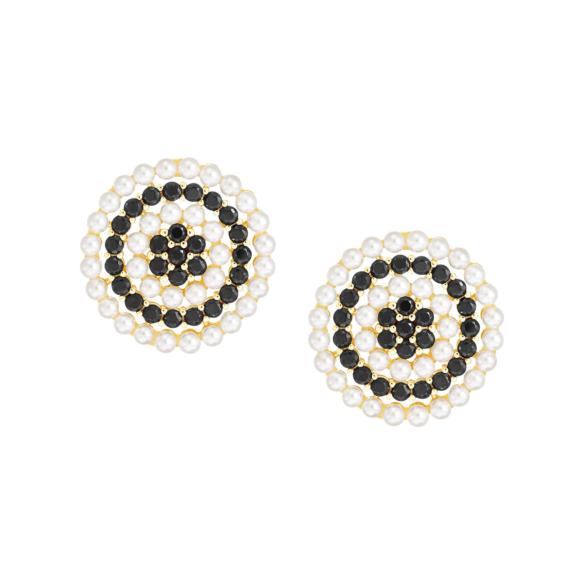 Pearl Mosaic Stud Earrings