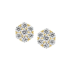 Flower Cluster Stud Earrings