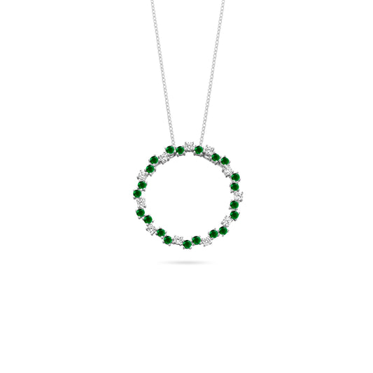 Zig Zag Open Circle Necklace