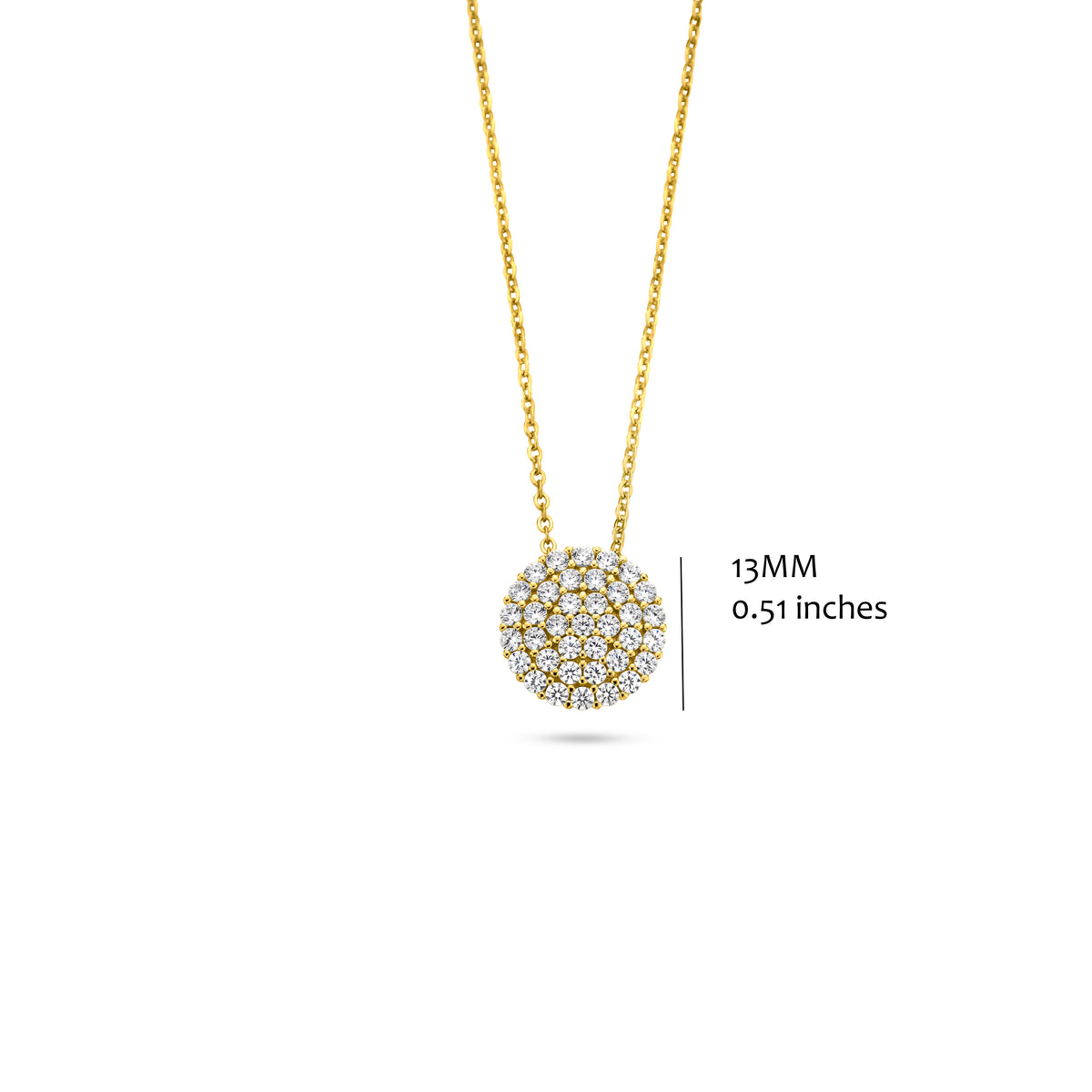 Classic Pave Solitare Necklace