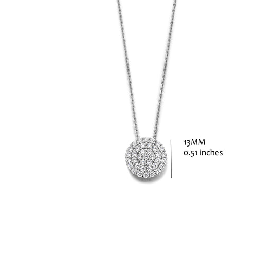 Classic Pave Solitare Necklace