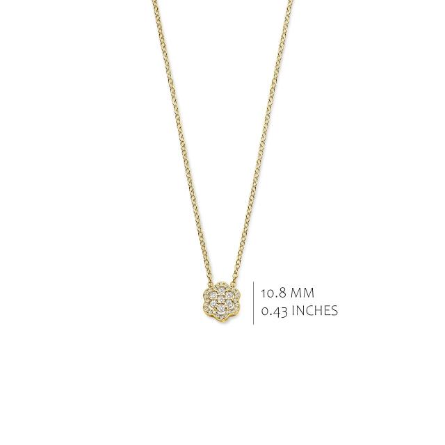 Floral Cluster Halo Necklace