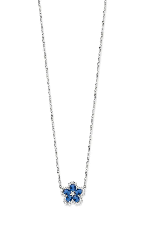 Floral Pave Necklace