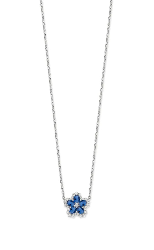 Floral Pave Necklace