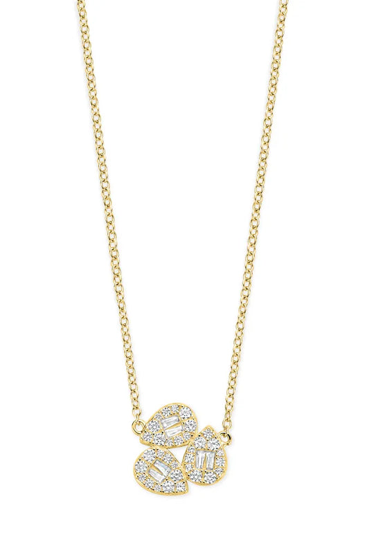 Baguette Teardrop Necklace