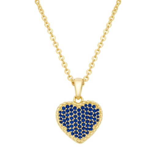 Inward Heart Pave Necklace