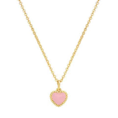 Enamel Puffed Heart Pendant