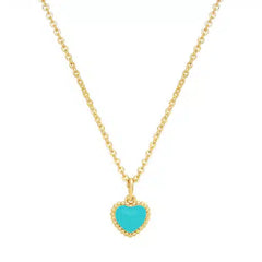 Enamel Puffed Heart Pendant